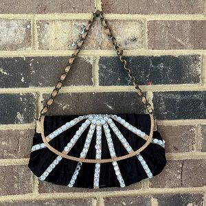 Velvet/suede satchel